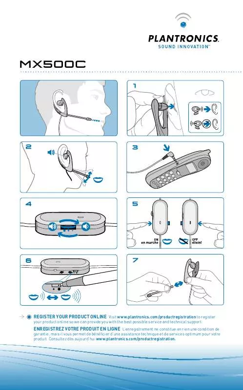 Mode d'emploi PLANTRONICS MX500C