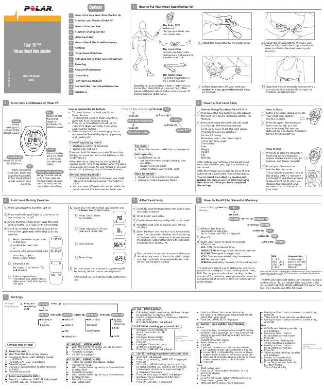 Mode d'emploi POLAR F5