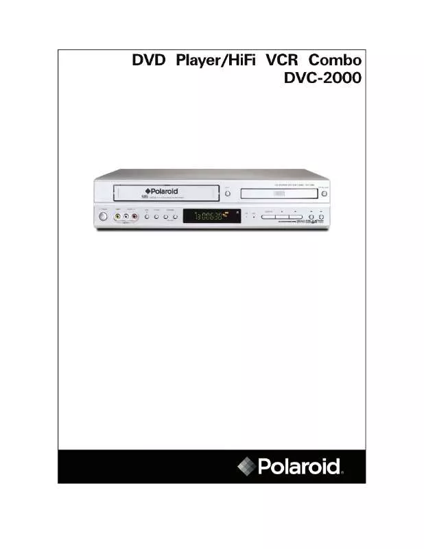 Mode d'emploi POLAROID DVC-2000