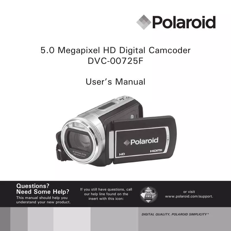 Mode d'emploi POLAROID DVC-725F