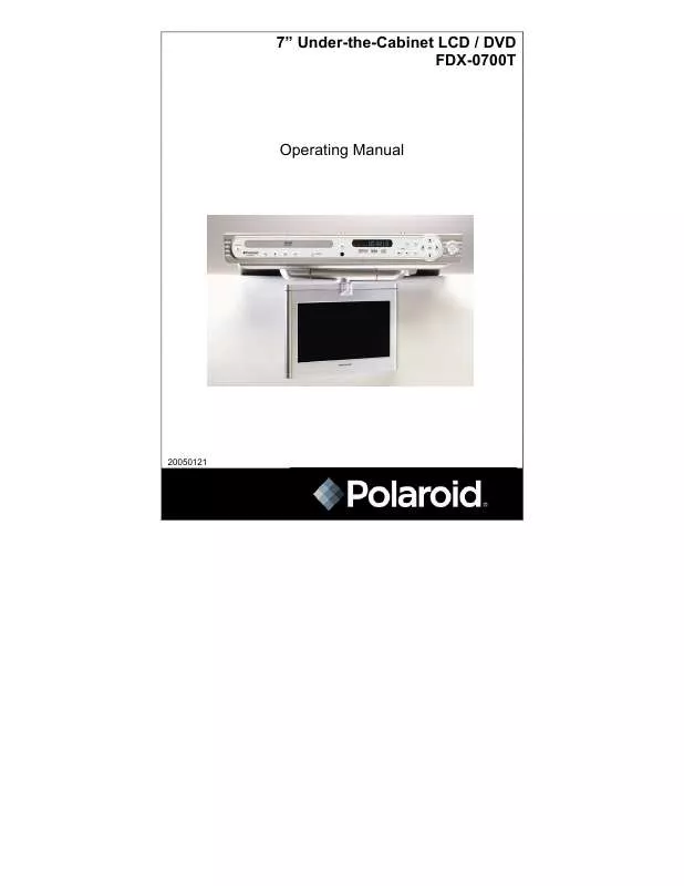 Mode d'emploi POLAROID FDX-0700T