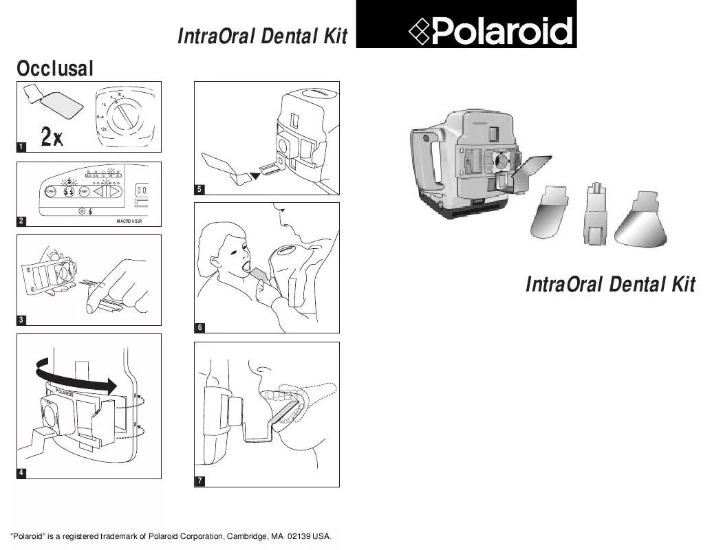 Mode d'emploi POLAROID INTRAORAL KIT