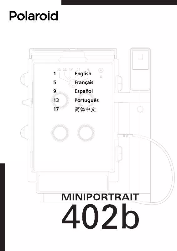 Mode d'emploi POLAROID MINIPORTRAIT 402B