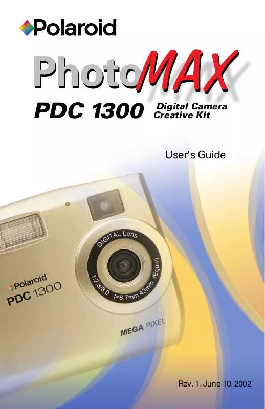 Mode d'emploi POLAROID PHOTOMAX PDC 1300