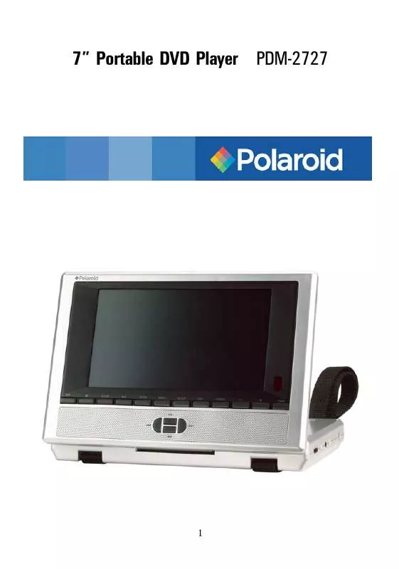 Mode d'emploi POLAROID PDM-2727