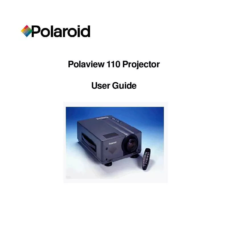 Mode d'emploi POLAROID POLAVIEW 110 PROJECTOR