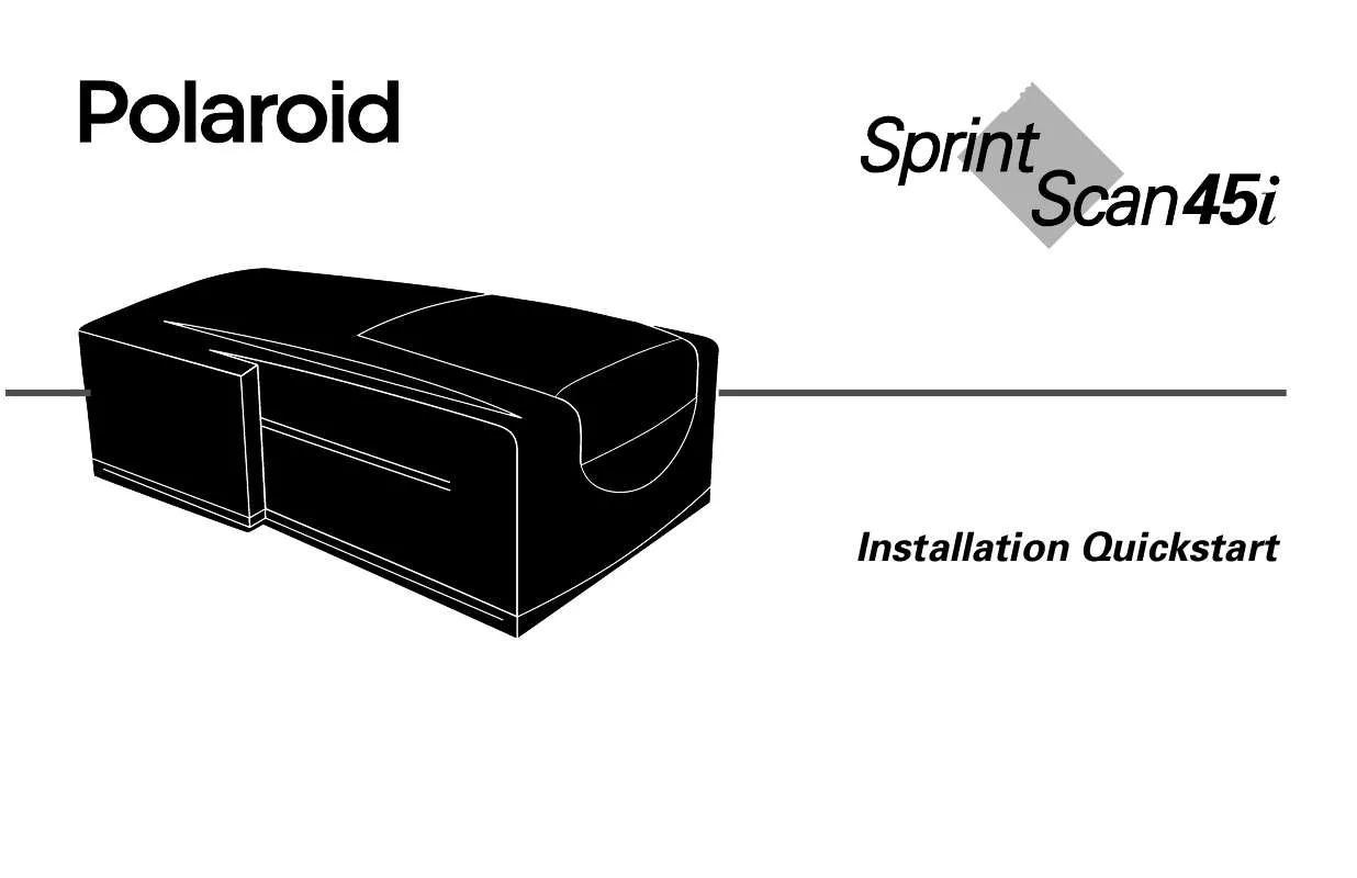 Mode d'emploi POLAROID SPRINTSCAN 45I