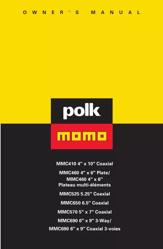 Mode d'emploi POLK AUDIO POLKMOMO COAX