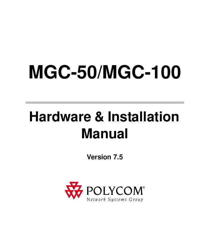 Mode d'emploi POLYCOM MGC-100