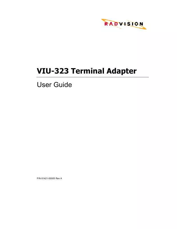 Mode d'emploi POLYCOM VIU-323 TERMINAL ADAPTER