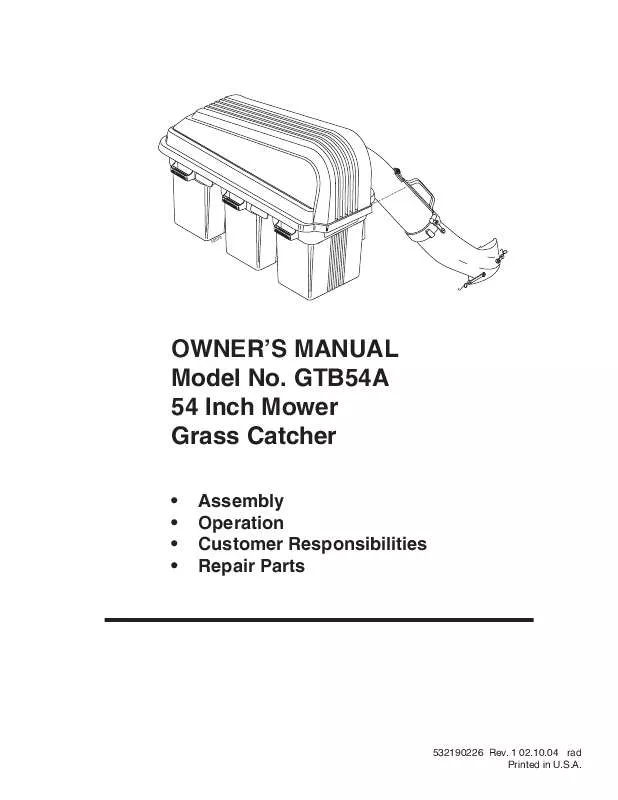 Mode d'emploi POULAN GTB54A