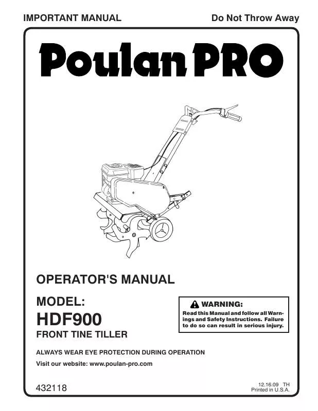 Mode d'emploi POULAN HDF900