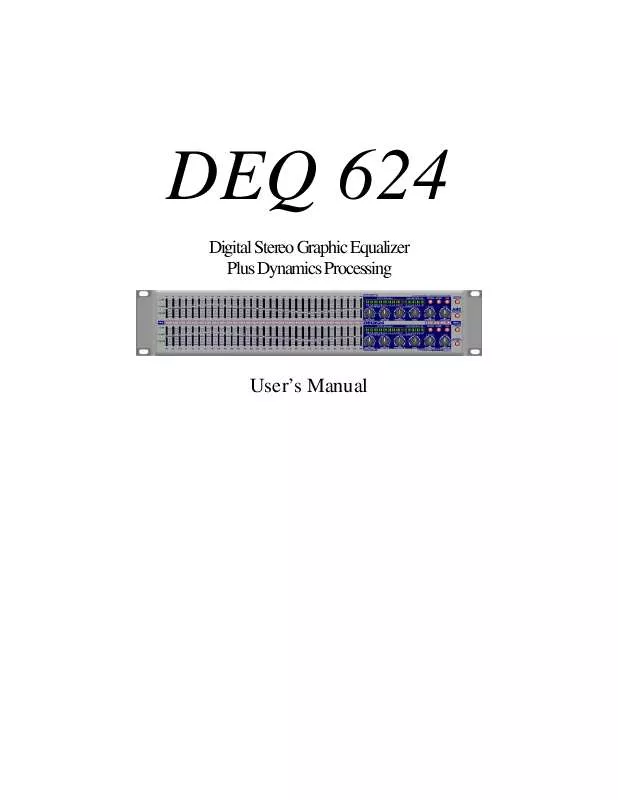 Mode d'emploi PRESONUS DEQ624