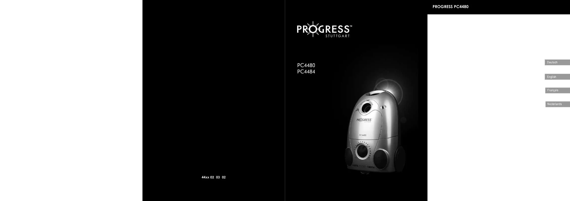 Mode d'emploi PROGRESS PC4480