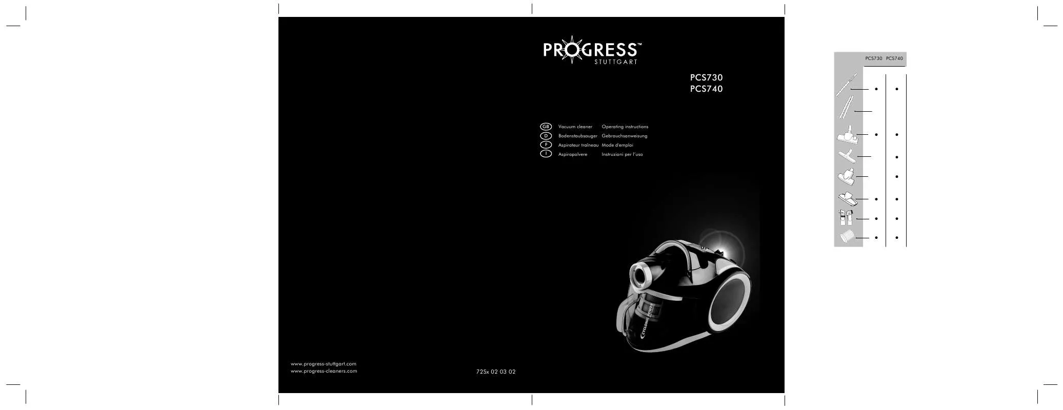 Mode d'emploi PROGRESS PCS740