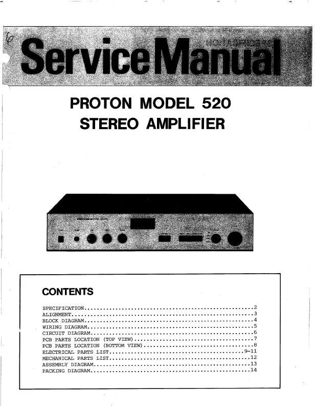 Mode d'emploi PROTON 520