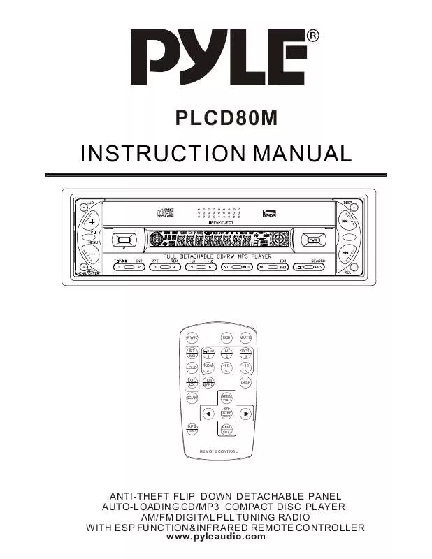 Mode d'emploi PYLE PLCD80M