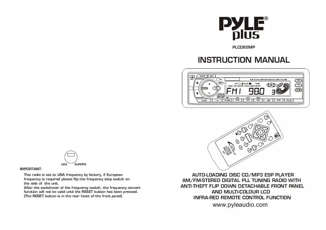 Mode d'emploi PYLE PLCD82MP