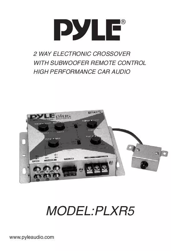 Mode d'emploi PYLE PLXR5