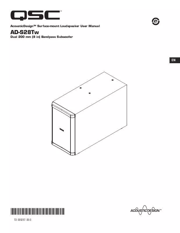 Mode d'emploi QSC AUDIO AD-S28TW