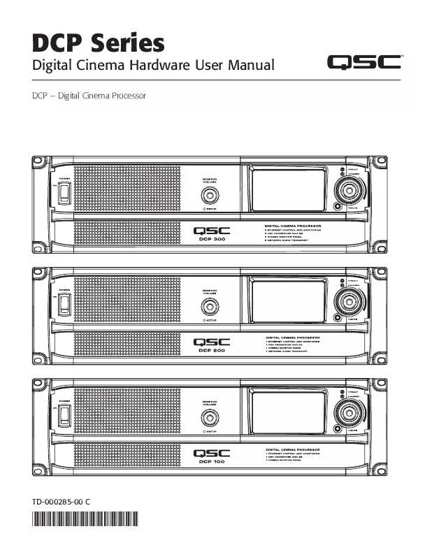 Mode d'emploi QSC AUDIO DCP