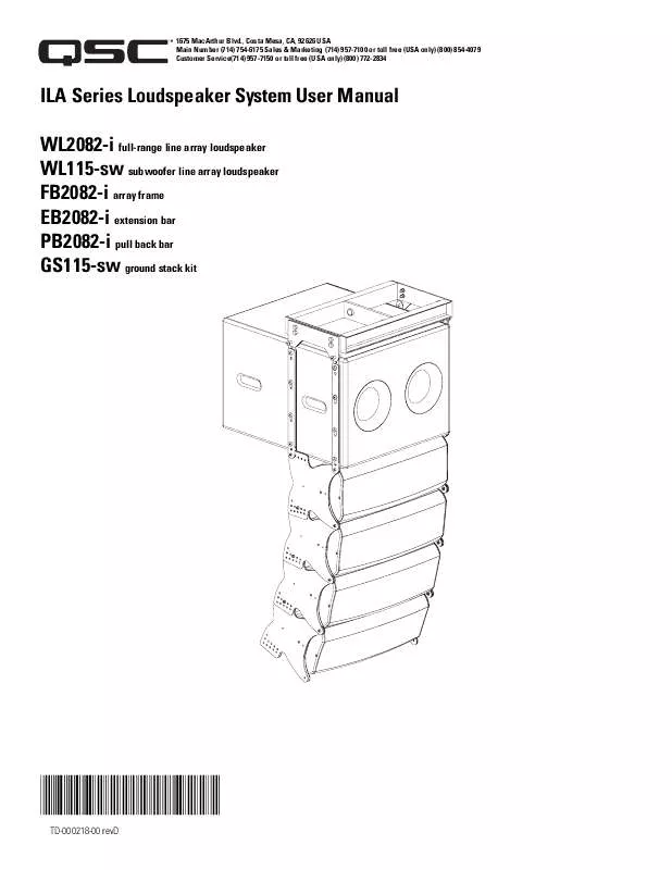 Mode d'emploi QSC AUDIO EB2082-I