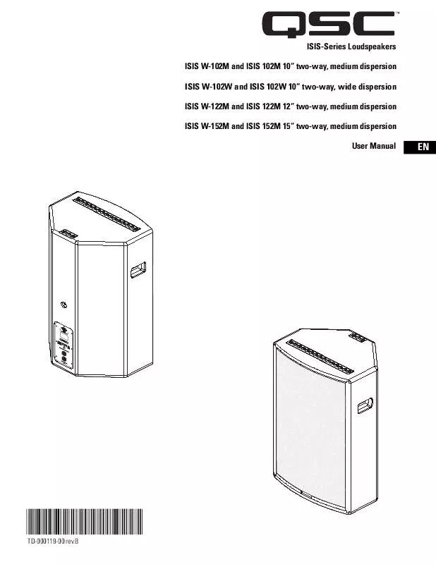 Mode d'emploi QSC AUDIO ISIS MULTIPURPOSE 102W