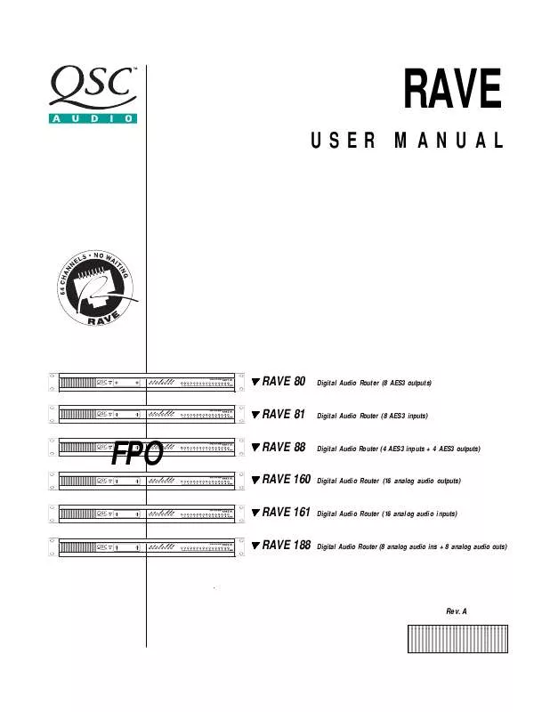 Mode d'emploi QSC AUDIO RAVE 80