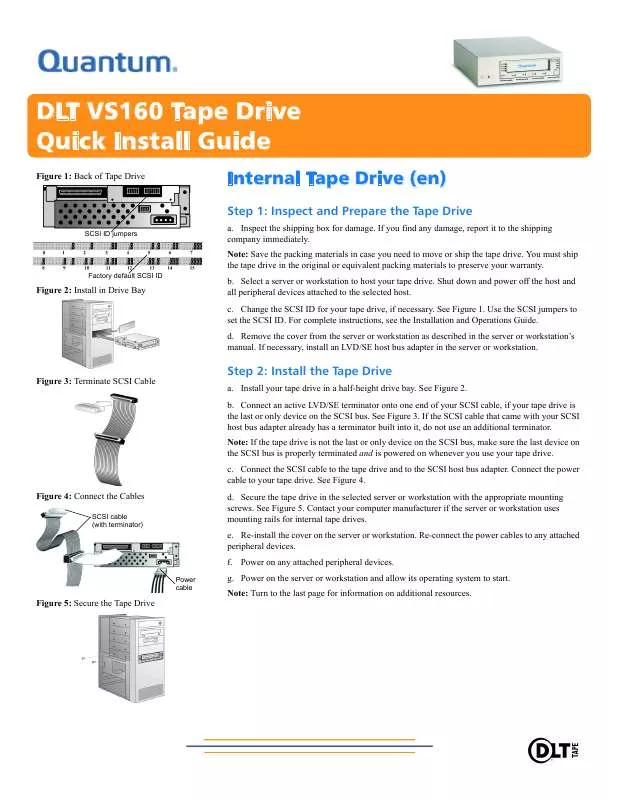 Mode d'emploi QUANTUM DLTVS160