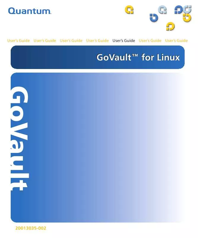 Mode d'emploi QUANTUM GOVAULT FOR LINUX