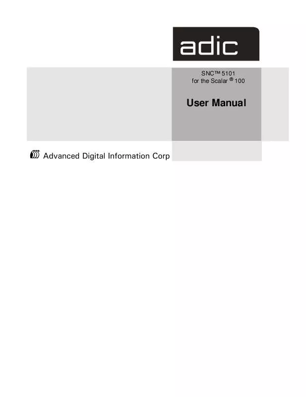 Mode d'emploi QUANTUM SNC 5101