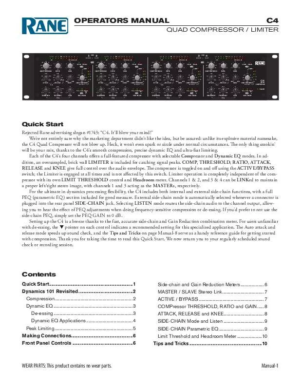 Mode d'emploi RANE C4