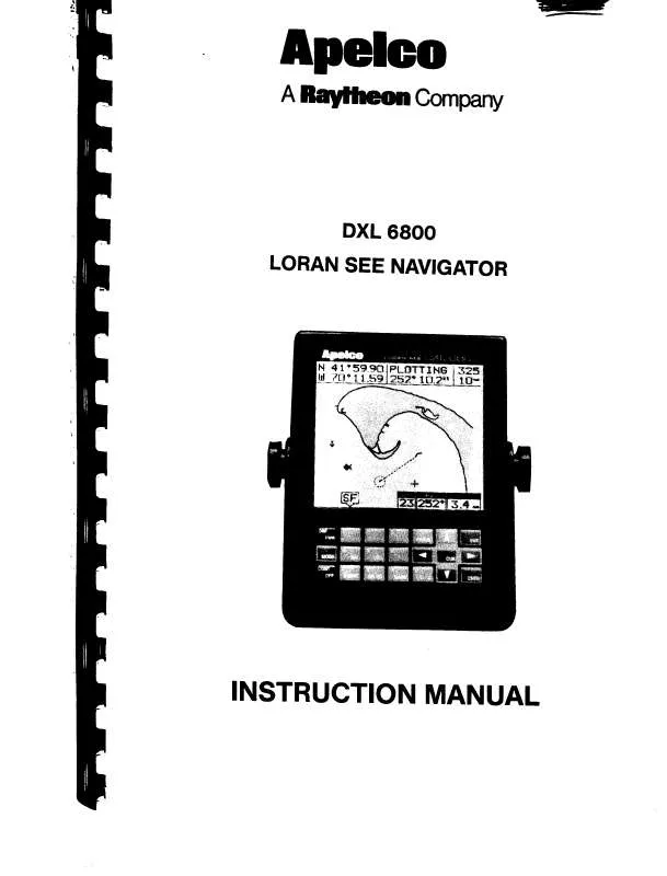 Mode d'emploi RAYMARINE APELCO DXL-6800 LORAN C CHARTPLOTTER