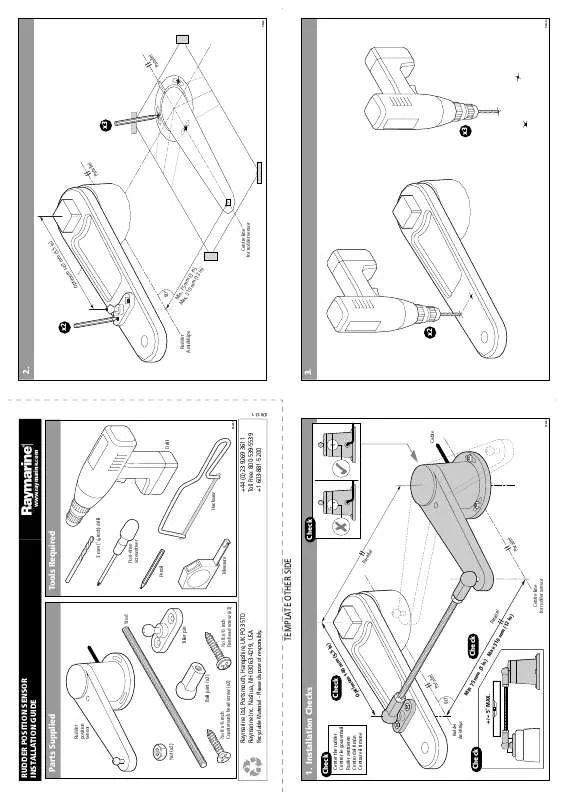 Mode d'emploi RAYMARINE RUDDER REFERENCE