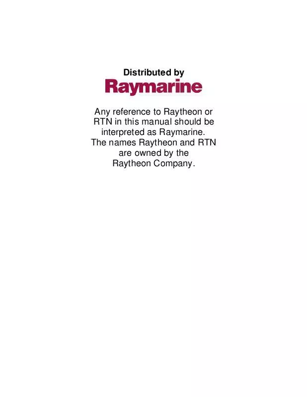 Mode d'emploi RAYMARINE RAYPLOT 700L LORAN C CHARTPLOTTER