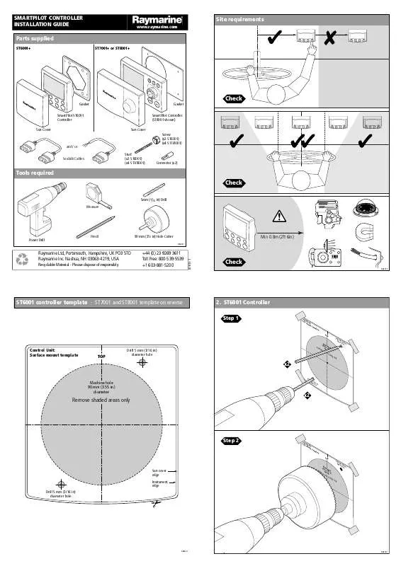 Mode d'emploi RAYMARINE SMARTPILOT CONTROLLER