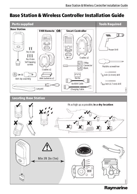 Mode d'emploi RAYMARINE WIRELESS HANDHELDS & BASE STATION