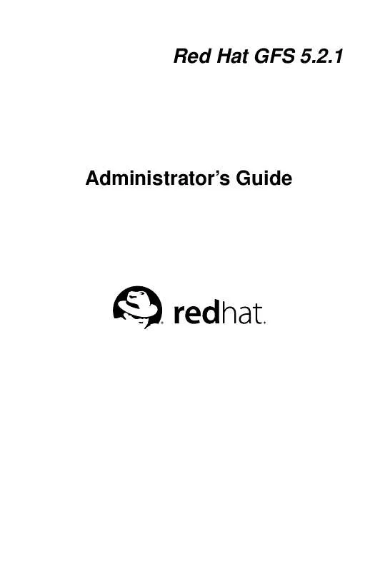 Mode d'emploi REDHAT GFS 5.2.1