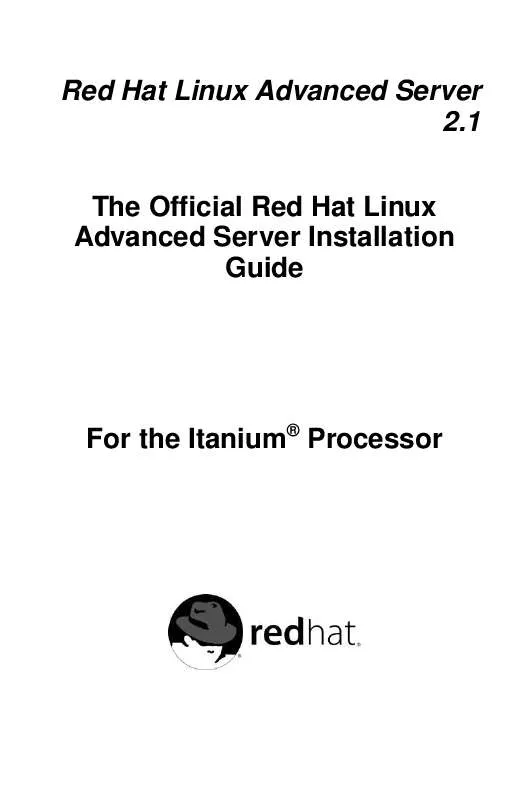 Mode d'emploi REDHAT LINUX ADVANCED SERVER 2.1