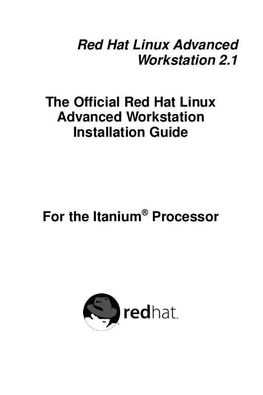 Mode d'emploi REDHAT LINUX ADVANCED WORKSTATION 2.1