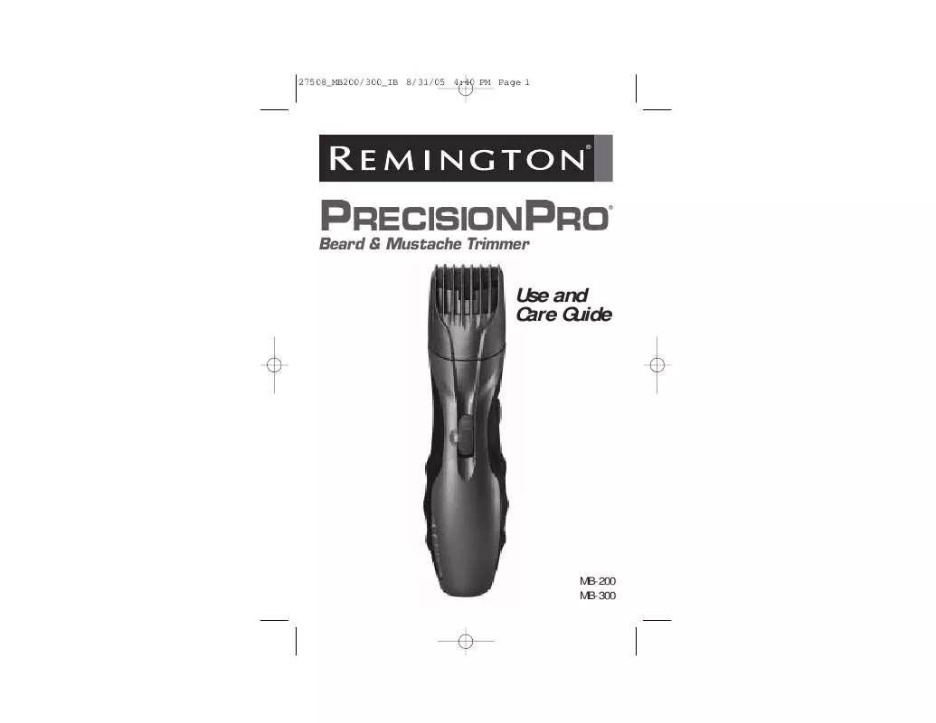 Mode d'emploi REMINGTON MB-200