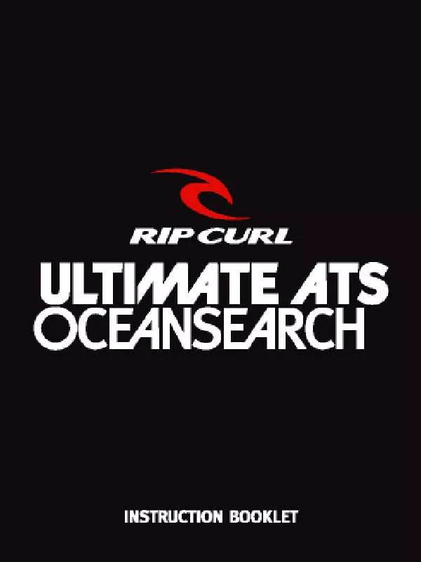 Mode d'emploi RIP CURL OCEAN SEARCH TIDE WATCH