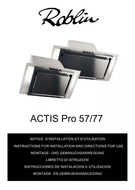 Mode d'emploi ROBLIN ACTIS PRO 77