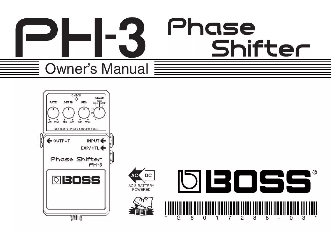 Mode d'emploi ROLAND PH-3