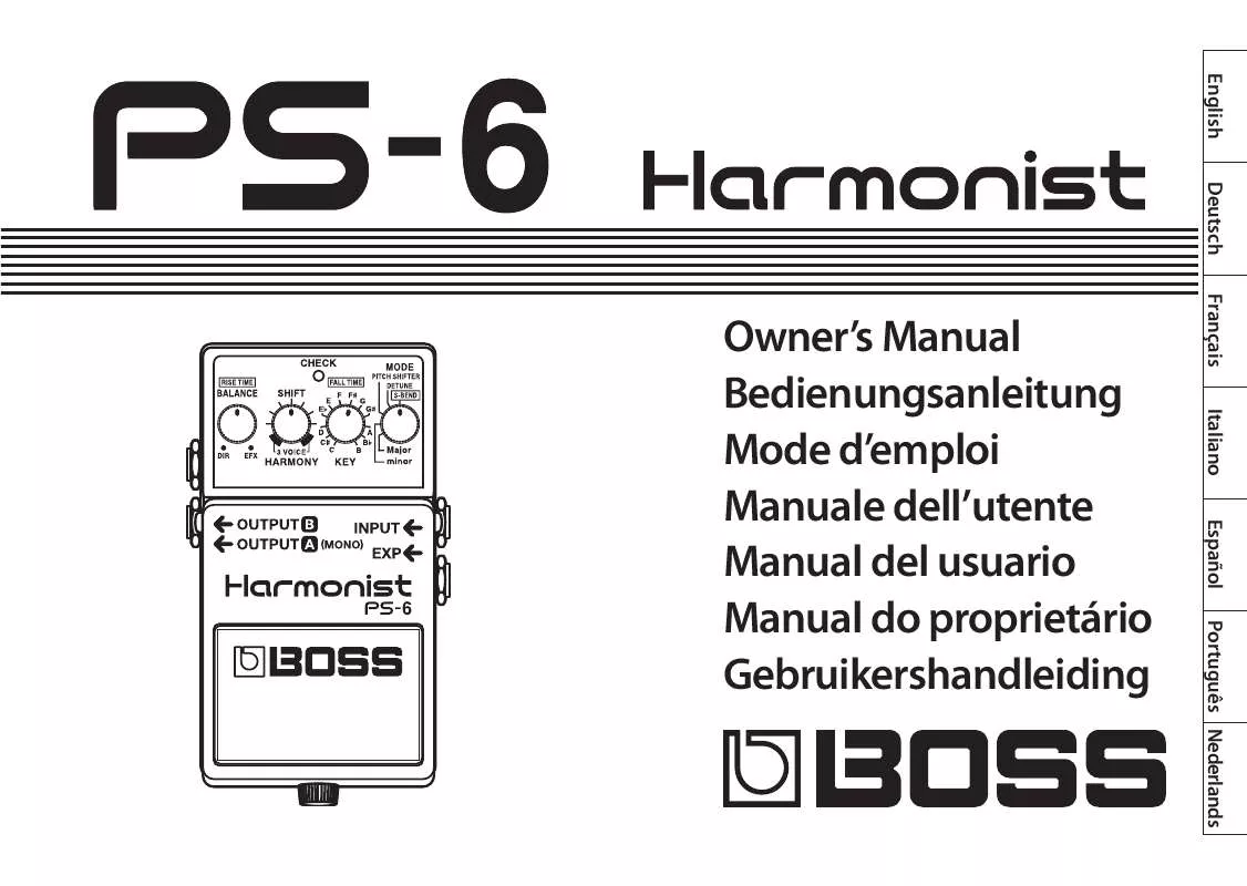 Mode d'emploi ROLAND PS-6