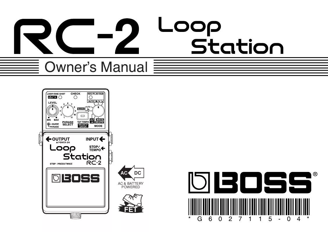 Mode d'emploi ROLAND RC-2