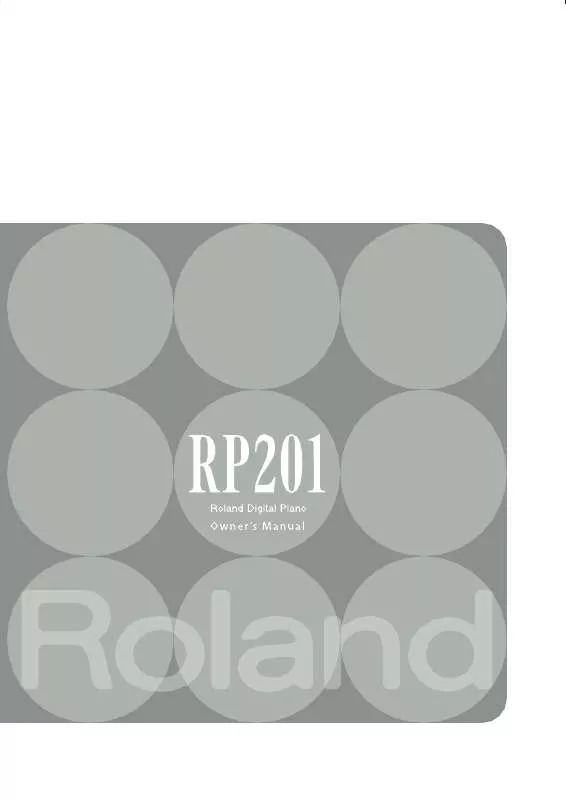 Mode d'emploi ROLAND RP201