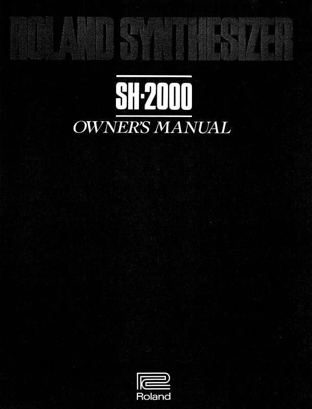 Mode d'emploi ROLAND SH-2000