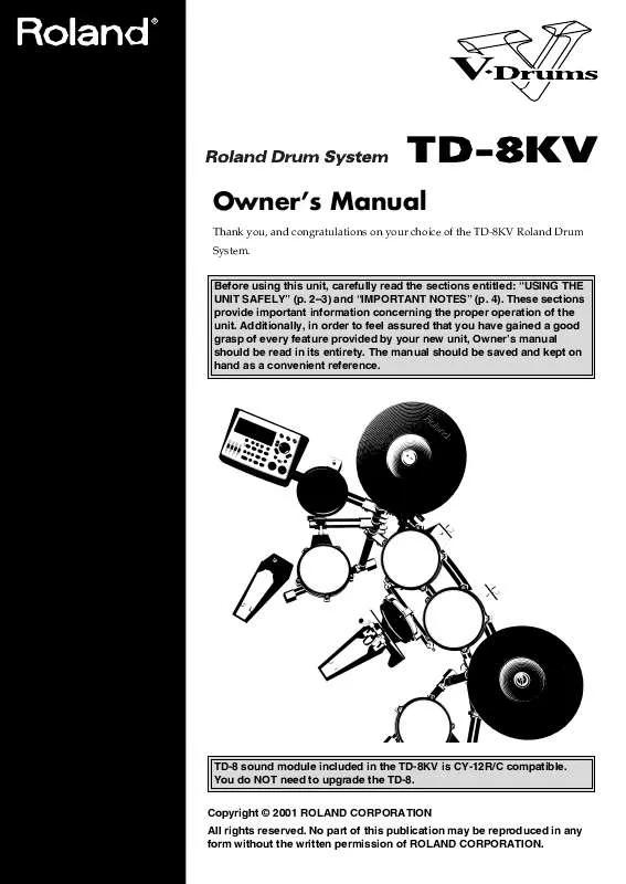 Mode d'emploi ROLAND TD-8KV