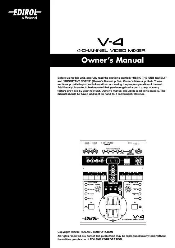 Mode d'emploi ROLAND V-4